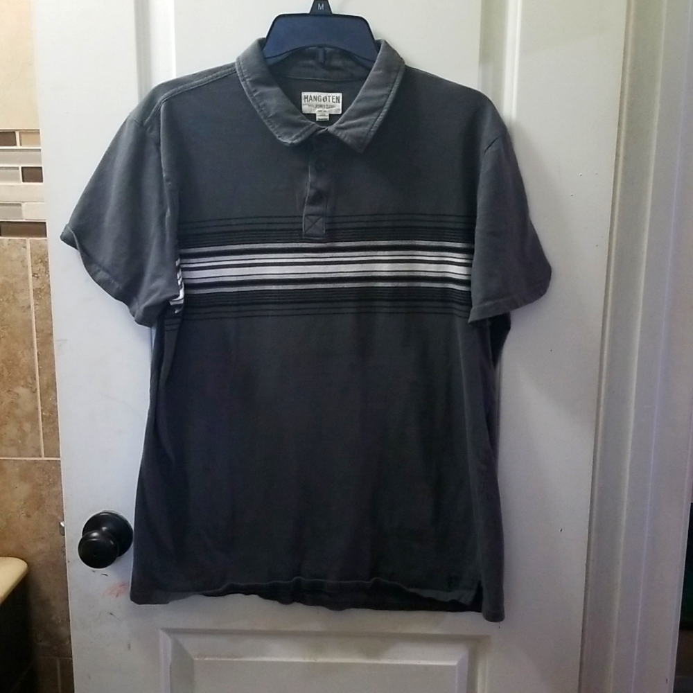 Hang Ten, Size - L, Color - Grey with white/black/light grey pattern
